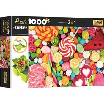 Trefl Puzzle s třídičem 2v1 Sladkosti 1000 dílků (5900511106626)