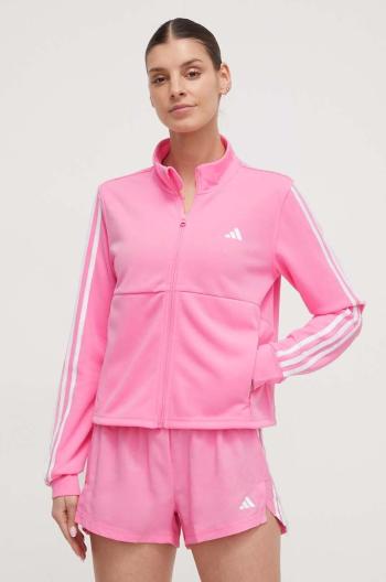 Tréninková mikina adidas Performance růžová barva, s aplikací, IS3974