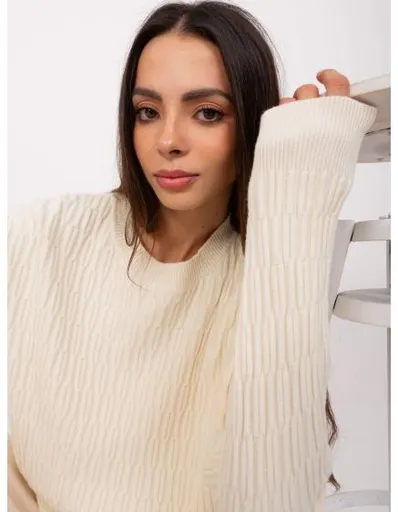 Dámský svetr se vzory ACKY ecru