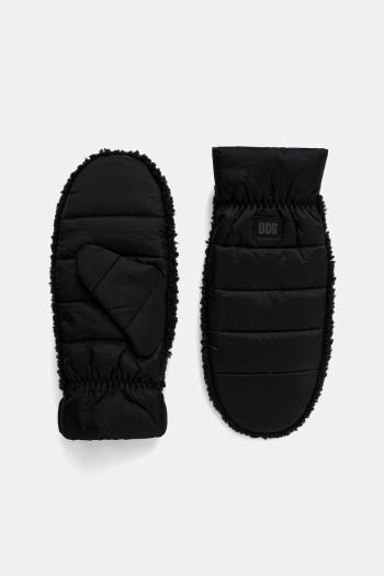 Rukavice UGG W AW FLUFF MITTEN čierna farba, 101019
