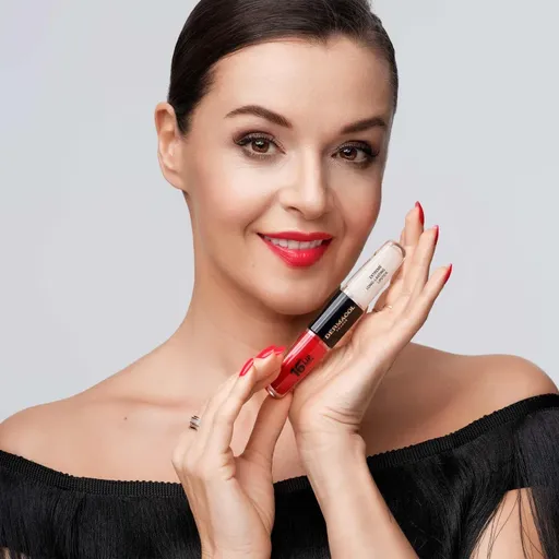 Dermacol 16H Lip Colour dlouhotrvající rtěnka a lesk na rty odstín 23 Mocha Brown 2x4 ml