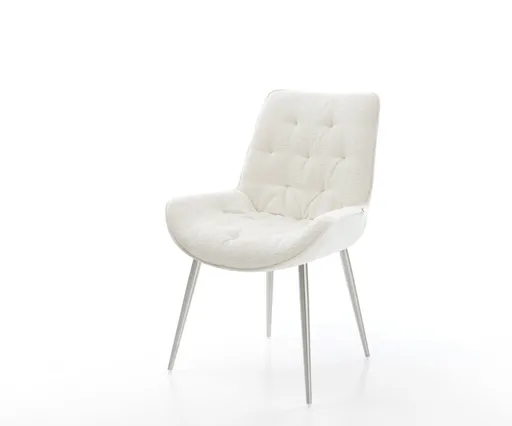 Jídelní židle Taimi-Flex bouclé měkký béžová 4-nohá zúžená