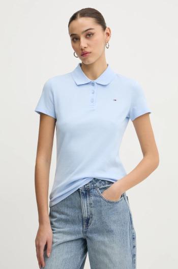 Polo tričko Tommy Jeans modrá barva, DW0DW20160