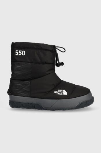 Sněhule The North Face Women S Nuptse Apres Bootie černá barva