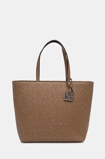 Kabelka Armani Exchange hnědá barva, 942650 CC793