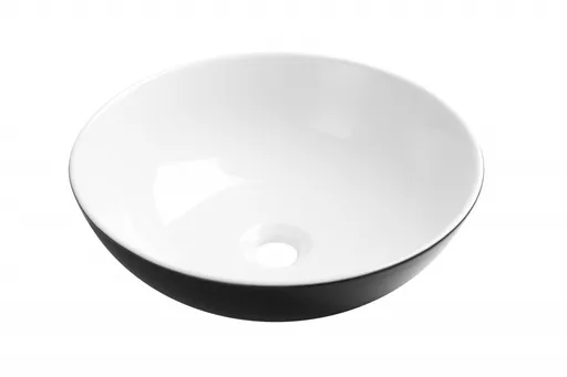 INVENA Umyvadlo na desku TINOS TREND, 39,5 cm, černá bílá CE-43-041-C