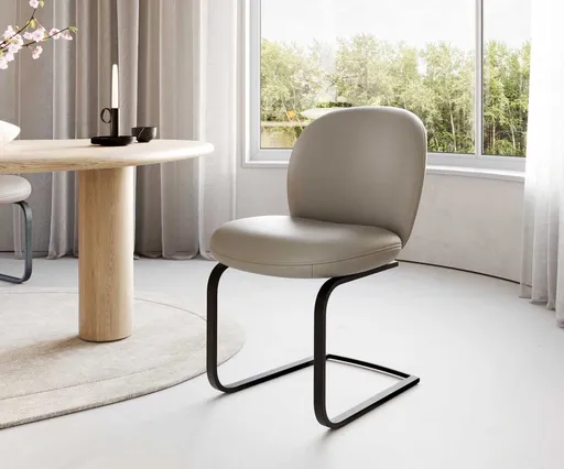 Jídelní židle Nube-Flex plochá kovová konzolová podnož černá