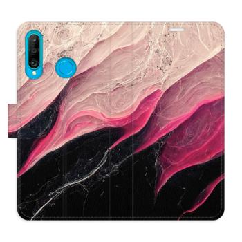 Flipové pouzdro iSaprio - BlackPink Marble - Huawei P30 Lite