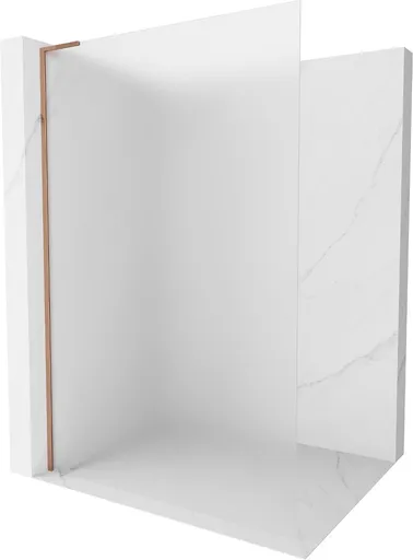 MEXEN/S Kioto L Sprchová zástěna WALK-IN 120 x 200, dekor, růžové zlato 800-120-103-60-30