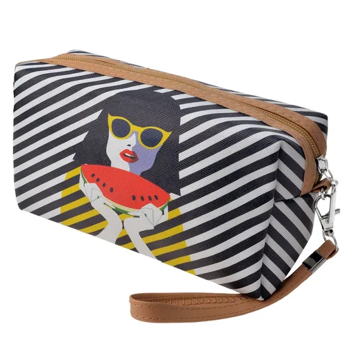 Velká zapínací kapsička Dáma s melounem - 19*11*9 cm MLSBS0023-06