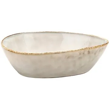 Clay Polévkový keramický talíř Triangle, 19×17×5cm, šedobéžová (8885-00-00)