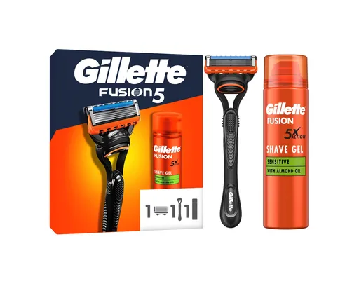 Gillette Xmass sada holicí strojek + 1 hlavice a gel na holení 200 ml