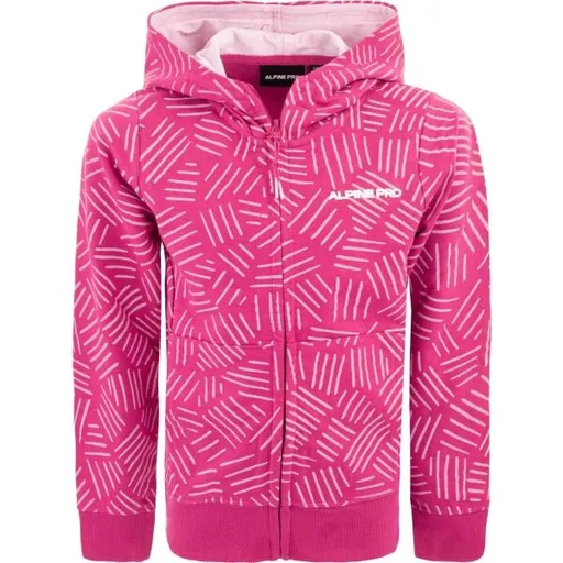ALPINE PRO VELQO Dívčí mikina, růžová, velikost 140-146