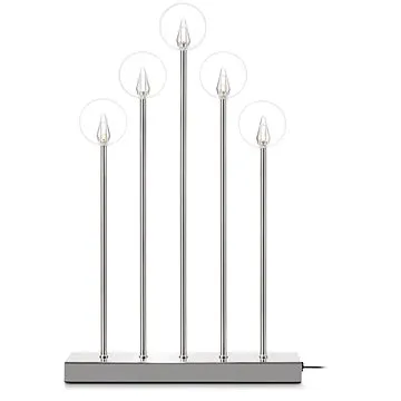 Markslöjd 704840 - Vánoční svícen GABRIEL 5xE5/0,8W/230/12V chrom (113910)