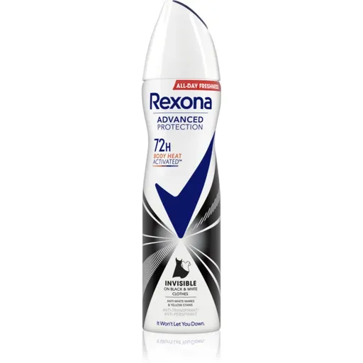 Rexona Advanced Protection Invisible deodorant ve spreji proti bílým a žlutým skvrnám 150 ml