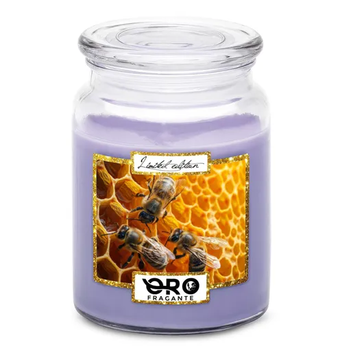Svíčka Včely na plástvi (Vůně svíčky: Levandule)