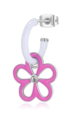 S'Agapõ Ocelová single náušnice 2v1 Květina Vibes SVB53