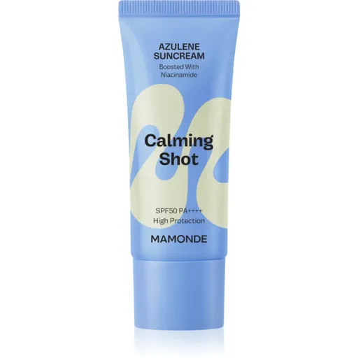 MAMONDE Calming Shot Azulene Suncream ochranný pleťový krém se zklidňujícím účinkem SPF 50+ 35 ml