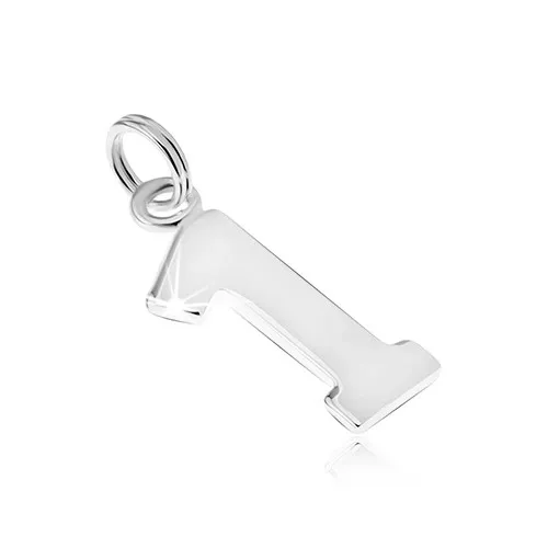 Přívěsek ze stříbra 925, lesklý, hladký povrch, číslice "1"