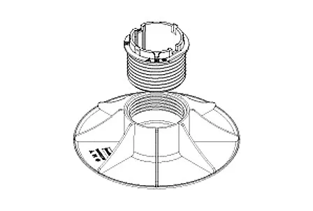 CLICK SYTÉM Podkladová patka výškově stavitelná 9243, 65 - 105 mm, TWINSON