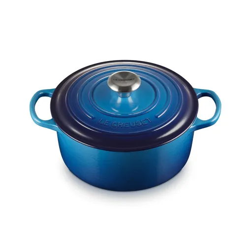 Kastrol SIGNATURE 24 cm, 4,2 l, AZURE, litina, Le Creuset