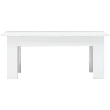 Konferenční stolek bílý vysoký lesk 100x60x42 cm dřevotříska (801185)