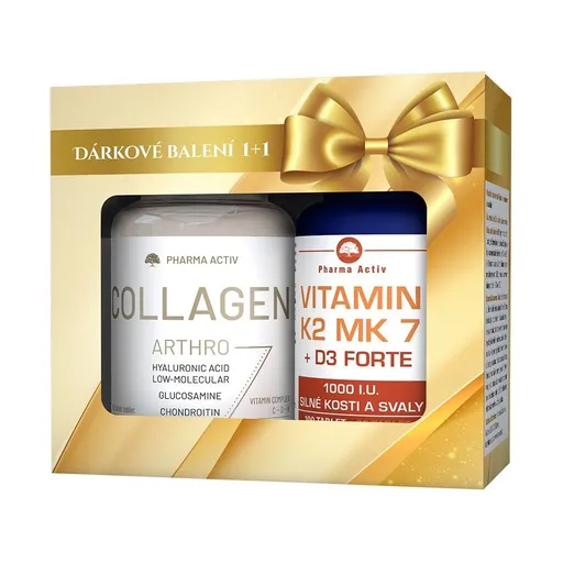 Pharma Activ Collagen Arthro + Vitamin K2 MK7 + D3 Forte 90 tablet + 125 tablet