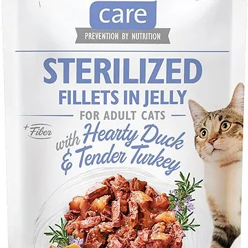 Brit Care Cat Sterilized Fillets in Jelly with Hearty Duck
