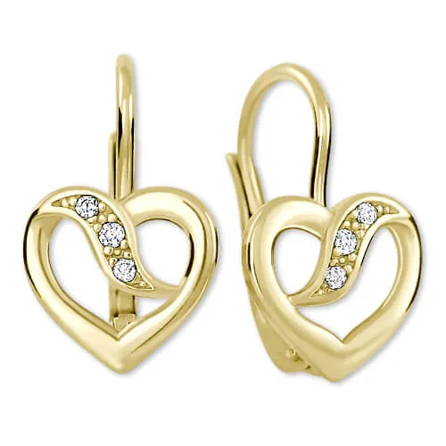 Soliter Náušnice ze žlutého zlata s krystaly 239 001 00910