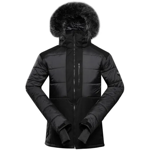 ALPINE PRO NADDR Pánská lyžařská bunda, černá, velikost