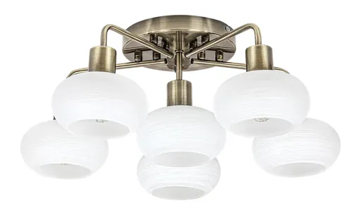 Rabalux Mosazné stropní svítidlo Sorina pro žárovku 6x E14 3918