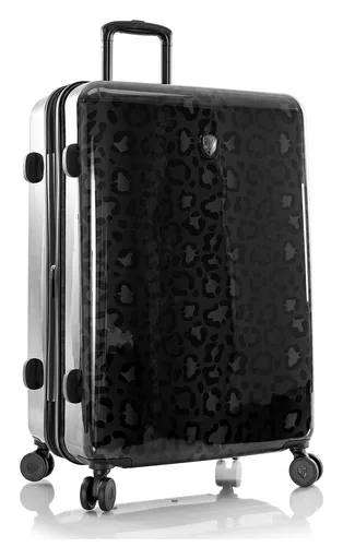 Velký cestovní kufr na kolečkách Heys Black Leopard L