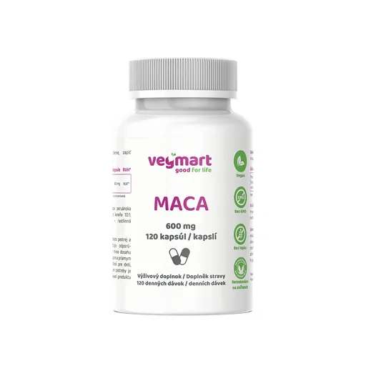 Vegmart MACA 600 mg 120 kapslí