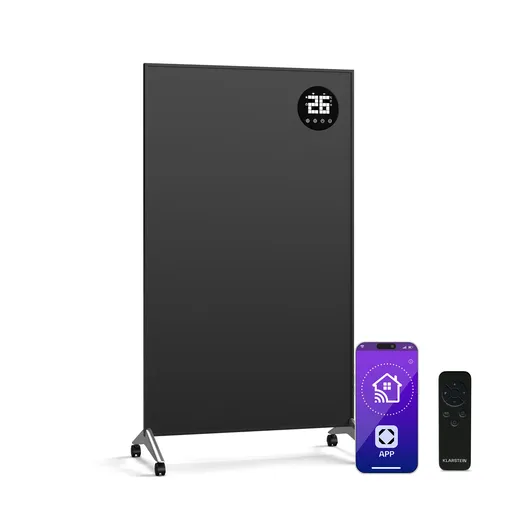 Klarstein Wonderwall Smart Bornholm Infračervený ohřívač, 800 W, Inteligentní ovládání, montáž na zeď, LED-Displej
