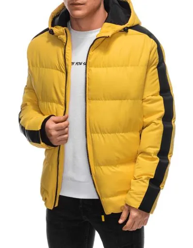 Pánská prošívaná zimní bunda V7 EM-JAHP-0101 žlutá
