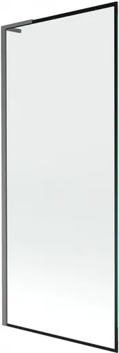 MEXEN/S Next L vanová zástěna FIX 80 x 150, černá vzor,  grafit kartáčovaná 895-080-000-03-70-66