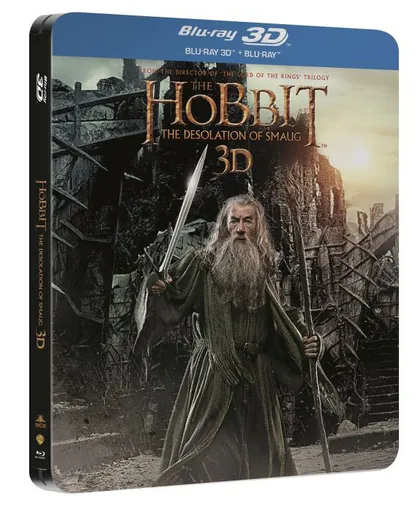 Hobit: Šmakova dračí poušť (3D + 2D) (4 BLU-RAY) - STEELBOOK
