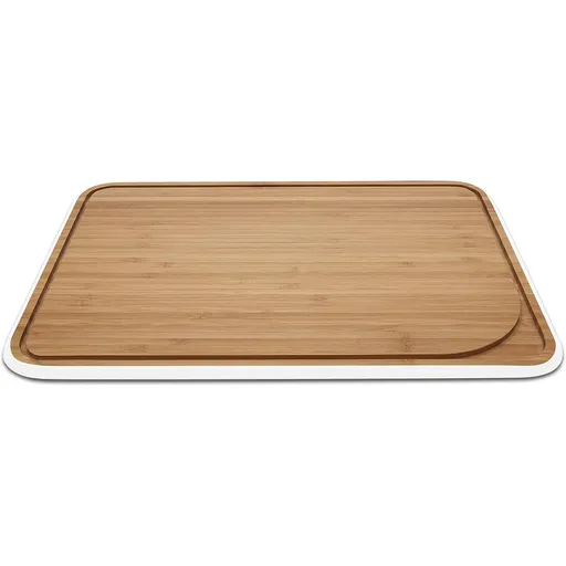 Prkénko na krájení NBA098 35 x 25 cm, bílá, bambus, Pebbly