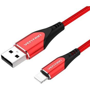 Vention Lightning MFi to USB 2.0 Braided Cable (C89) 1.5m Red Aluminum Alloy Type (LABRG)