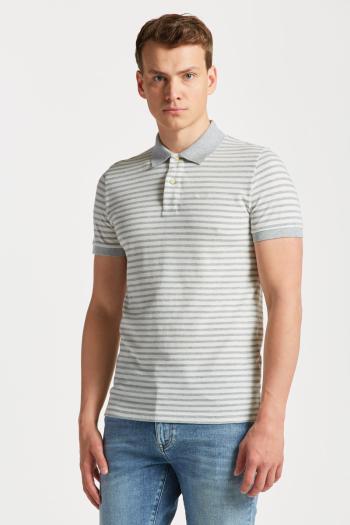 POLOKOŠILE GANT SS PIQUE STRIPED GREY MELANGE