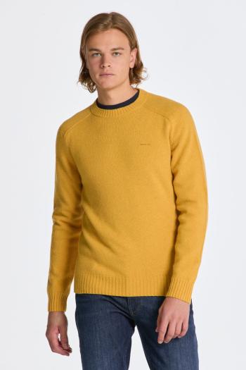 SVETR GANT SADDLE SHOULDER WOOL C-NECK CITRUS YELLOW