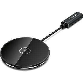 Vention Magnetic Wireless Charger 15W Ultra-thin Mirrored Surface Type 0.05m Black (FGABAG)