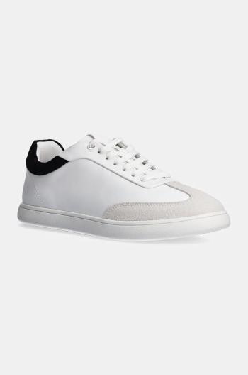 Kožené sneakers boty Calvin Klein LP CUPSOLE LACE UP LTH MIX bílá barva, HW0HW02208