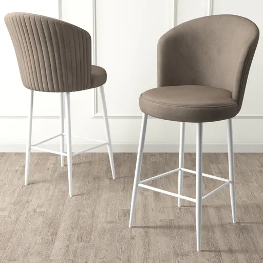 Bar Stool Set (2 Pieces) Alte - Cappuccino, White