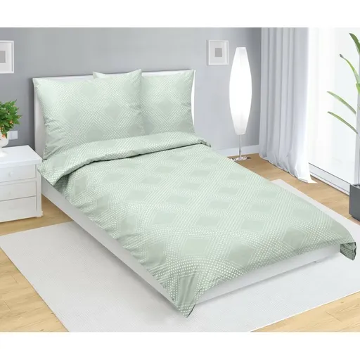 Bellatex Saténové povlečení Linie mentolová, 140 x 220 cm, 70 x 90 cm