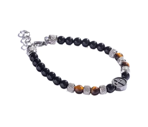 Marc Malone Korálkový náramek s tygřím okem MCGB5018