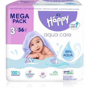 BELLA Baby Happy Aqua care vlhčené čisticí ubrousky pro děti 3x56 ks