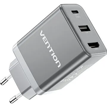Vention USB-C + USB-A + HDMI GaN Laptop + Nintendo Switch Dock (60W / 5W / 4K@60Hz) Gray (FJAH0-EU)