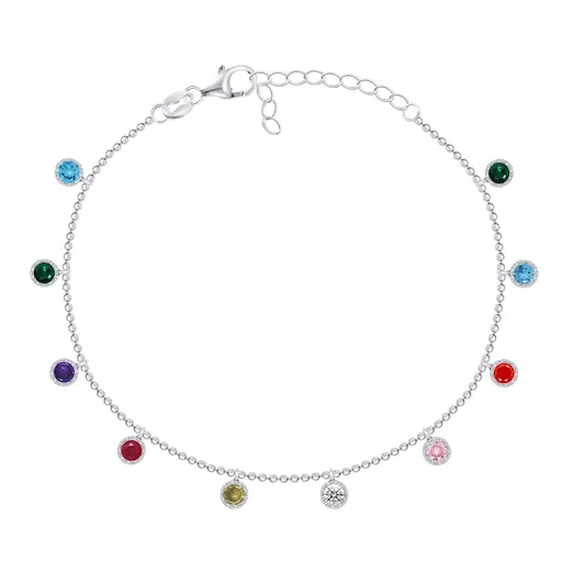 Brilio Silver Hravý stříbrný náramek se zirkony BRC78WRBW