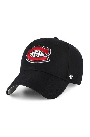 Čepice 47brand NHL Montreal Canadiens černá barva, s aplikací, H-MVP10WBV-BKD